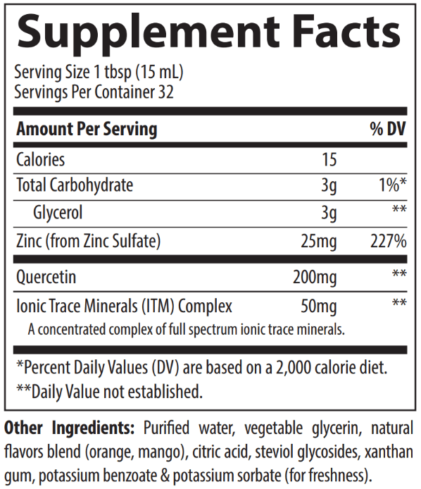 Liquid Zinc + Quercetin - Trace Minerals