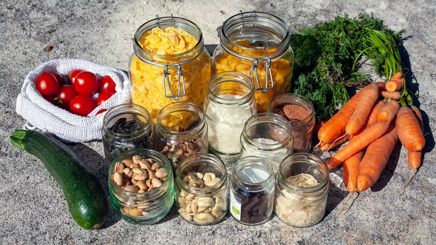  A Variety Of Healthy Foods On A Kitchen Counter Meant To Provide Minerals In Food.
