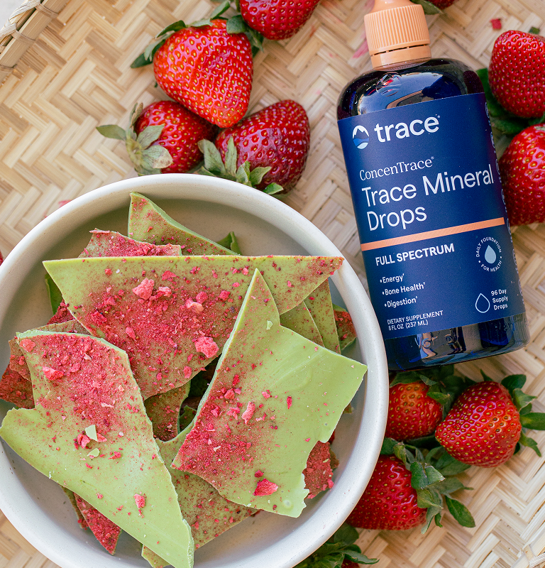 Matcha Strawberry Mineral Bark