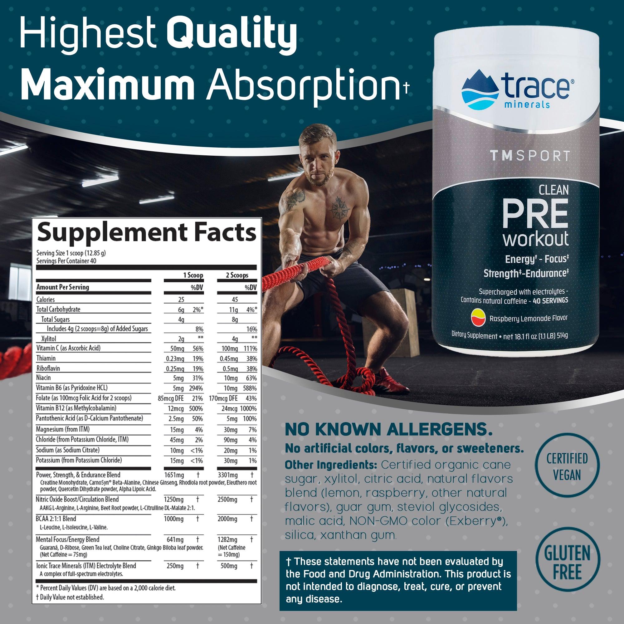 Clean Pre-Workout - Trace Minerals